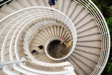  The beautiful spiraling stairs