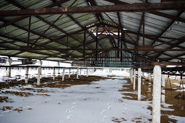 Old soviet plant for the production of bricks.