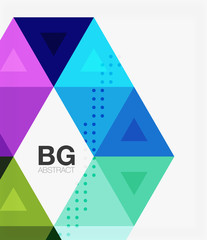 Triangle modern mosaic geometric template