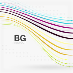 Thin lines wave abstract background