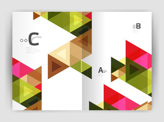 Modern triangle print template