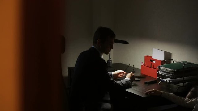 corruption, bribery and fraud concept - close up of businessman taking money
