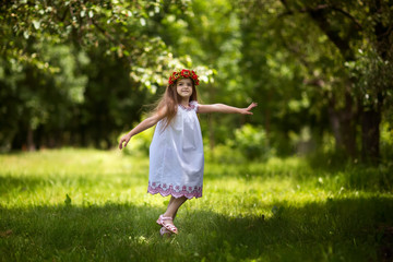 Obraz premium girl in a beautiful dress