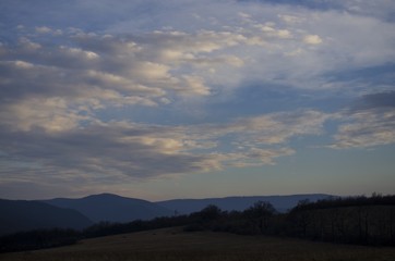 beautiful cloudy sunset