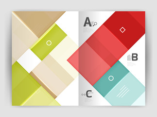Vector modern geometrical a4 flyer brochure template