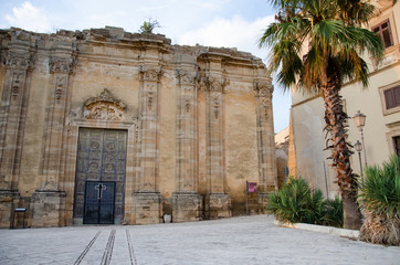 Fototapeta premium Old ruins of Partanna, Sicily 
