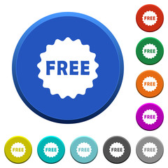 Free sticker beveled buttons