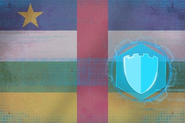 Central African Republic internet protection. Digital protection concept.