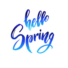 Obraz premium Hello spring quote.