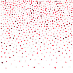 Falling hearts abstract background