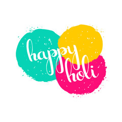 Happy Holi handwritten lettering
