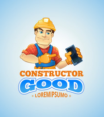 vector set of builders or handymans in action poses