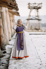 Fototapeta premium Beautiful girl viking