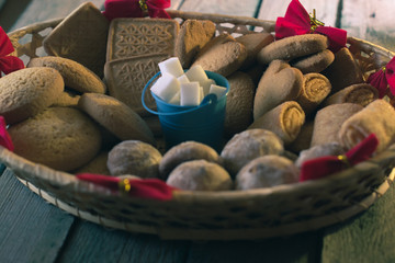 small bucket with sugar