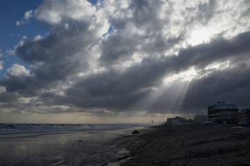 Winter beach in italy.