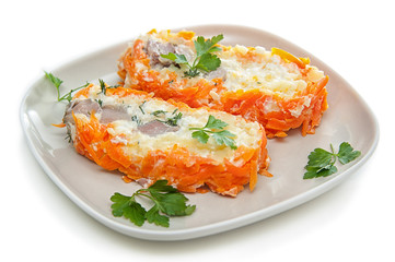 vegetable roll with fish