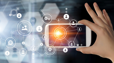 Online banking application . Mixed media