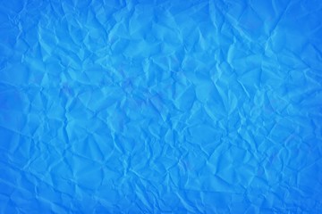 Blue abstract wrinkled paper texture