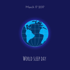 Earth on dark blue background.