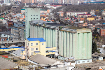 Fototapeta premium Grain elevator in the center of Krasnodar.