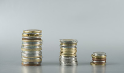 Background of banknotes. Euro banknotes 50 fifty. Money background.