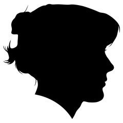 silhouette of a woman in profile