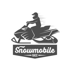 snowmobile dadges logo, badge, emblem