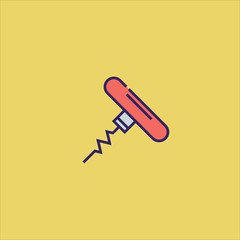 corkscrew icon flat design