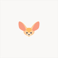 Fototapeta premium fennec icon flat design
