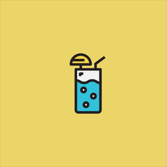coctail icon flat design