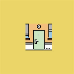 door icon flat design