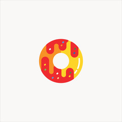 Fototapeta premium doughnut icon flat design