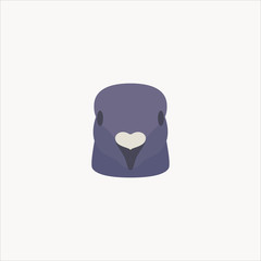 dove icon flat design