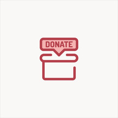 donation icon flat design