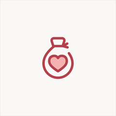 love icon flat design
