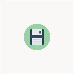 diskette icon flat design