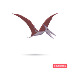 Pterosaur color flat icon for web and mobile design