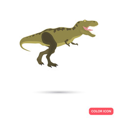 Tyrannosaurus color flat icon for web and mobile design