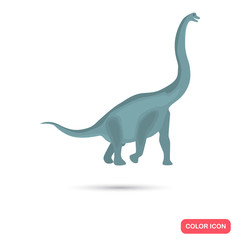 Brahiosaurus color flat icon for web and mobile design