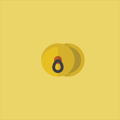 cymbals icon flat design