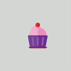 cupcakes icon flat design