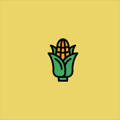 corn icon flat design