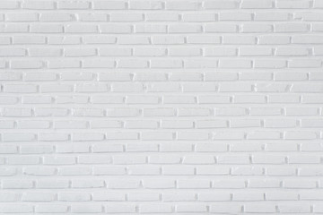 Pattern of white brick wall for background and textured, Seamless white brick wall background