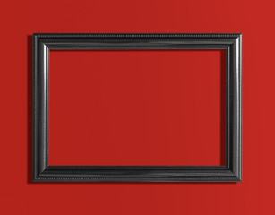 picture frame on a color background isolated.