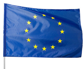 European Union Flag, Isolated on white background.