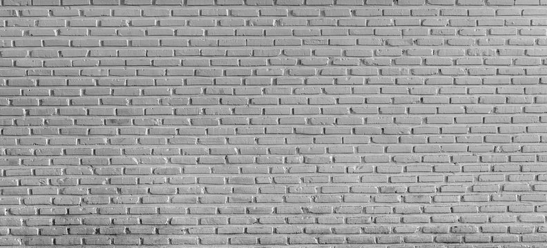 Fototapeta Pattern of grey brick wall for background and textured, Seamless grey brick wall background
