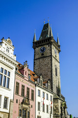 Fototapeta na wymiar Prague, city center, city hall, Czech Republic