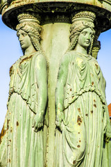 Fototapeta na wymiar Prague, famous lamp statue, Czech Republic