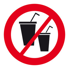 No drinks symbol on white background