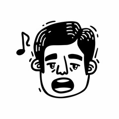 guy singing funny head